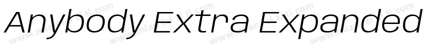 Anybody Extra Expanded Extra Light字体转换